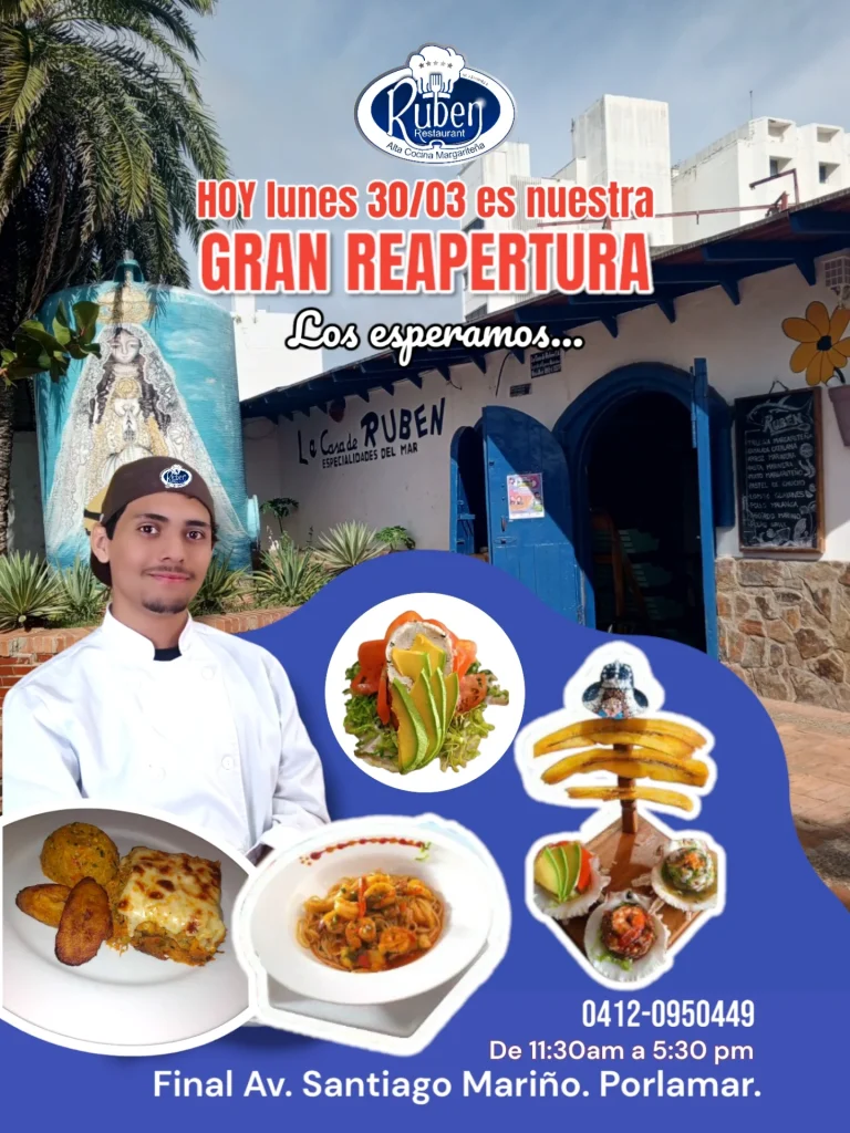 Fachada y reapertura de La Casa de Rubén en Porlamar