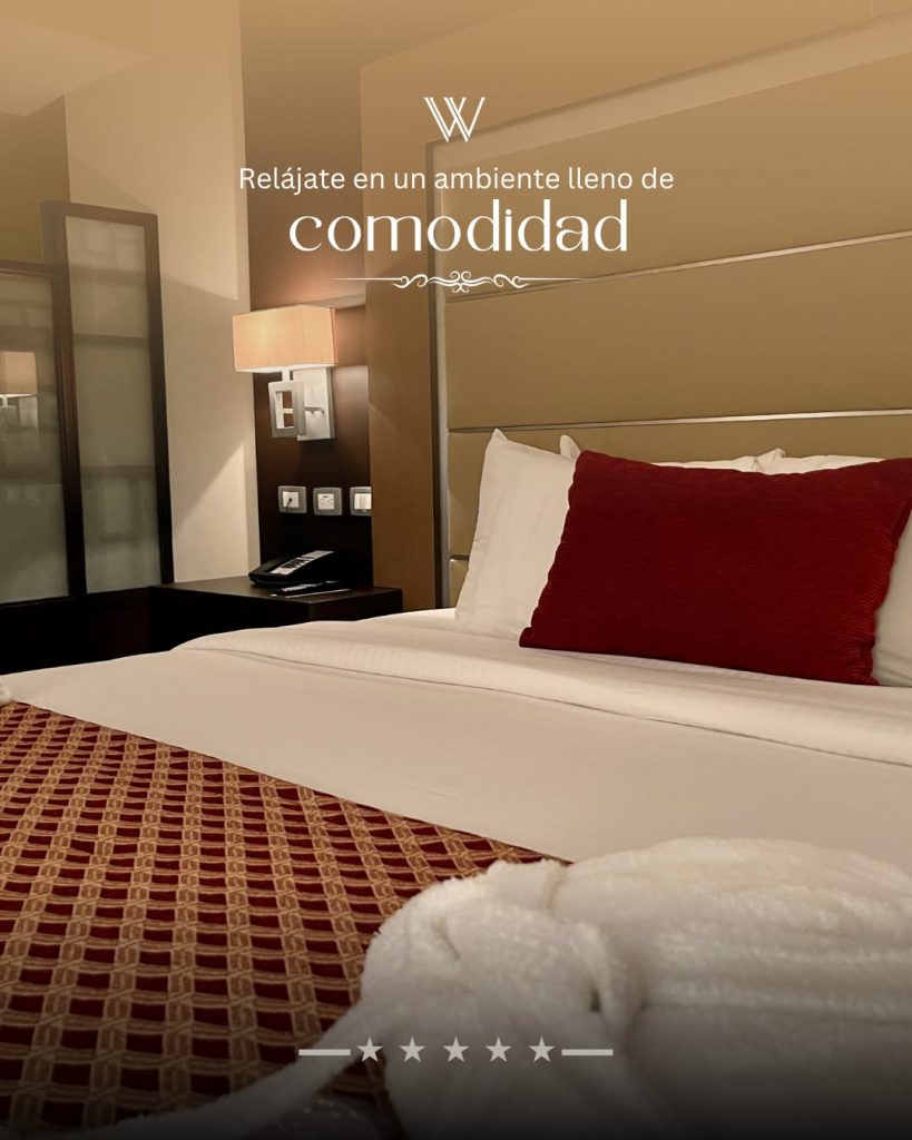 Cama preparada en una habitación del Hotel Waldorf Caracas
