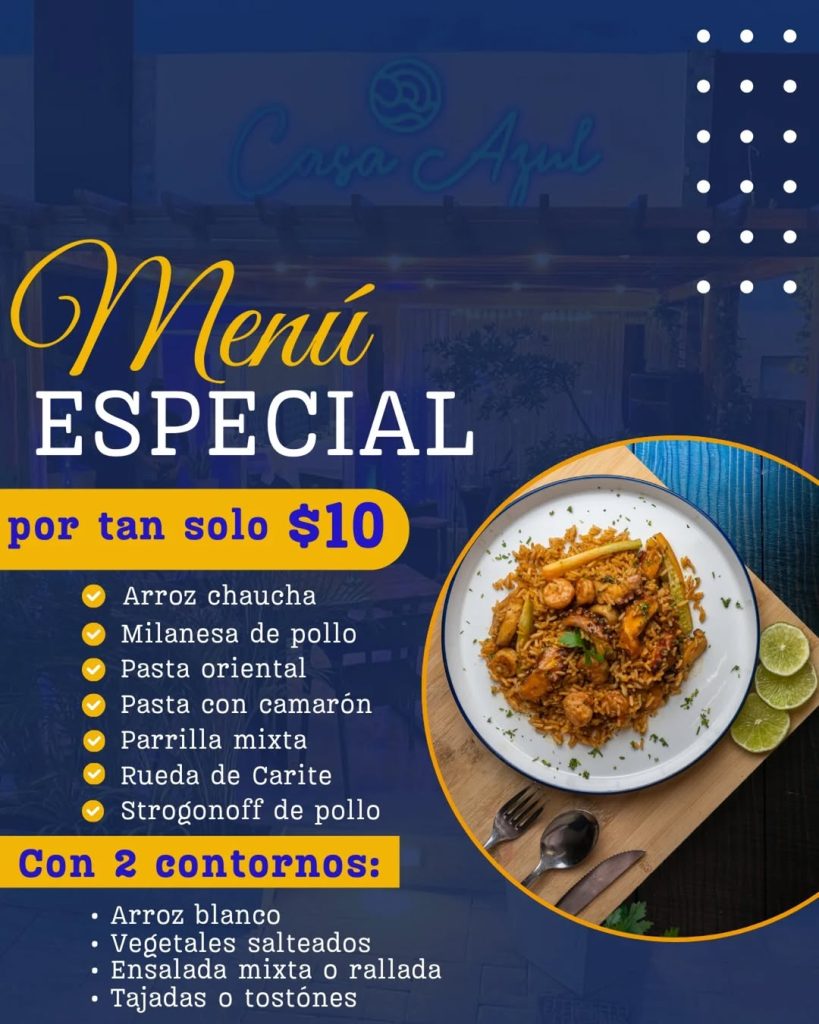 Plato contemporáneo de Casa Azul Margarita